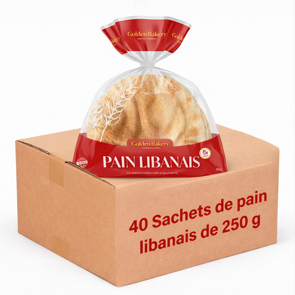 [CP40] Carton 40 sachets 250g pains libanais